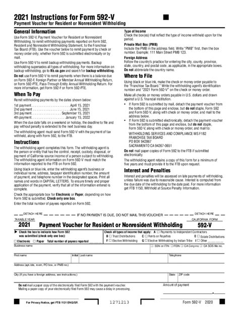 California State Withholding Allowances Form
