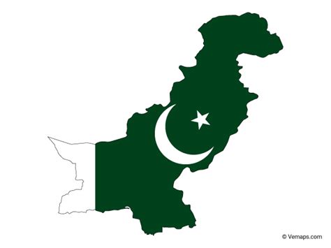 Flag Map of Pakistan (With images) | Pakistan map, Pakistan flag, Flag drawing
