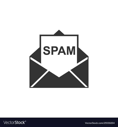 Envelope With Spam Icon Isolated Concept Virus Vector Image