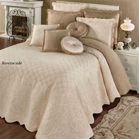 Everafter Almond Reversible Quilted Oversized Bedspread