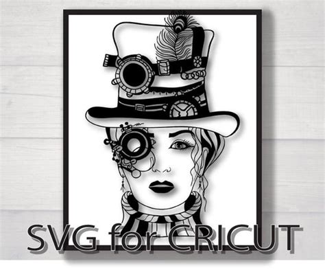 Victorian Hat Svg Woman Hat Svg Retro Costume Vector Cut Etsy