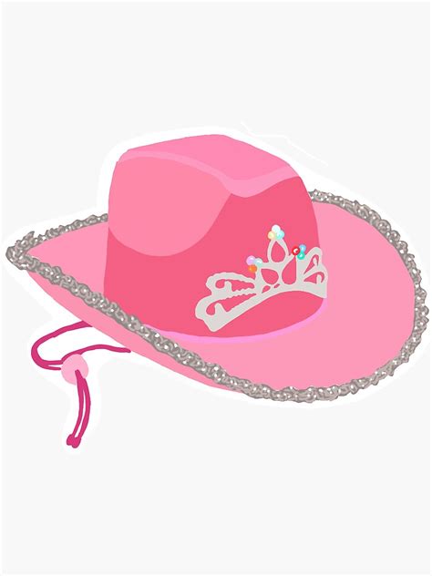 Pink Cowgirl Hat Sticker For Sale By Aliceeeee19 Redbubble
