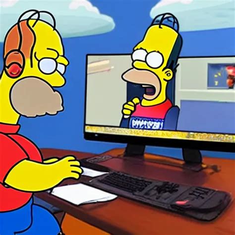 Homer Simpson At An Esport Tournament Stable Diffusion Openart