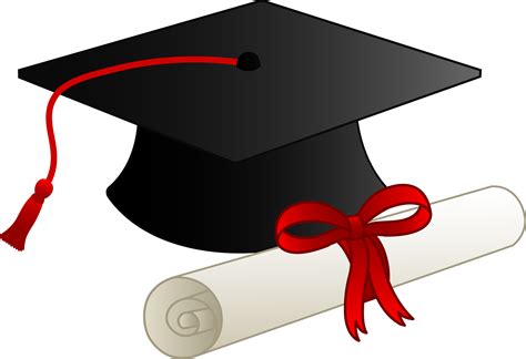 Gown Clipart High School Cap Graduation Hat And Scrol