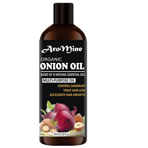 Buy Aromine Natural And Onion Hair Oil With Red Onion Extract 60ml