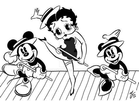 Mickey Mouse Meets Betty Boop By Zombiegoon On Deviantart