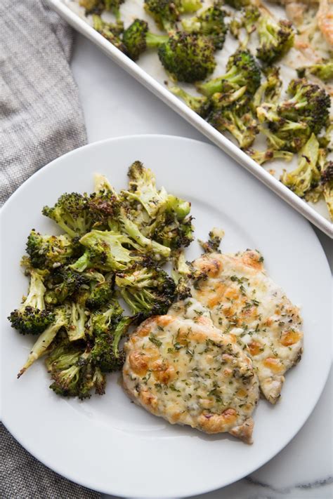 Since pork chops are lean meat, they will dry out if you leave them in. Keto Oven Baked Pork Chops & Broccoli One Pan Meal (Easy ...