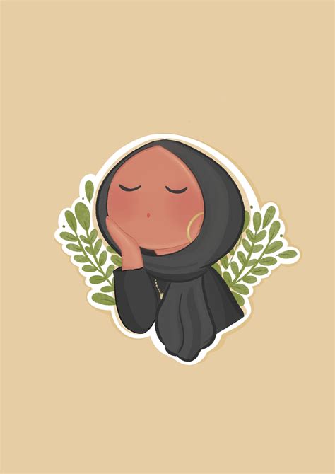 Cute Hijabi Stickers Idotdoodle Stickers Islamic Stickers Etsy Canada