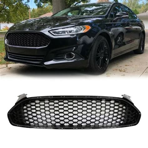 For 2013 16 Ford Fusion Black Front Bumper Honeycomb Mesh Upper Grille