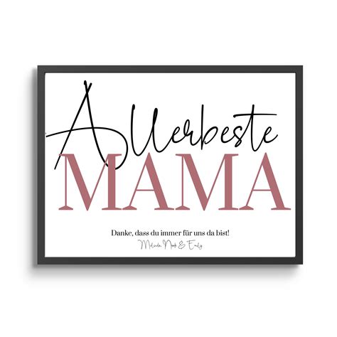 Personalisiertes Poster „beste Mama“ Sabisol Design