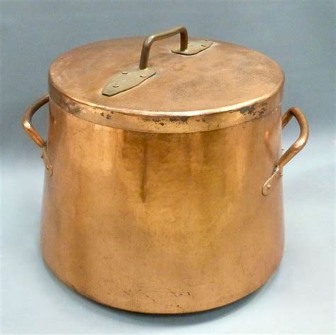 A Late 19c French Kitchen Copper Pot And Lid Stock Blanchard