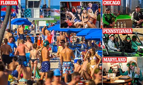 Maskless Spring Breakers Pack Florida Beaches And St Patrick S Day