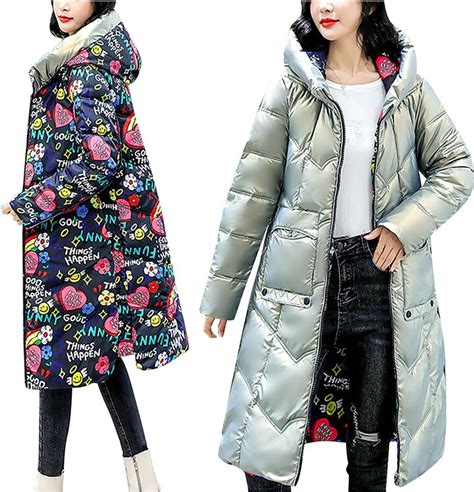 Amz Women S Winter Long Puffer Down Jacket Hooded Coat Can Be Worn On