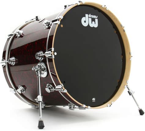 Dw Collectors Series Finish Ply 22 Bass Drum Red Velvet Sweetwater