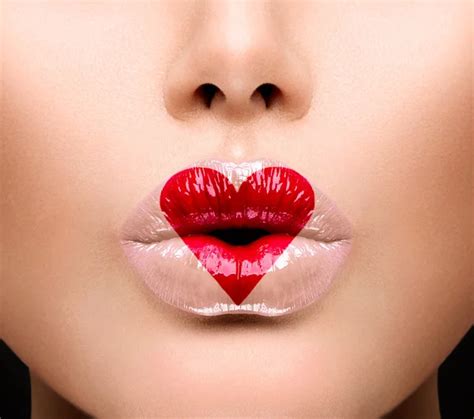 Sexy Lips Beautiful Make Up Closeup Kiss Stock Photo By Subbotina