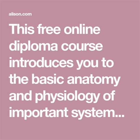 This Free Online Diploma Course Introduces You To The Basic Anatomy And