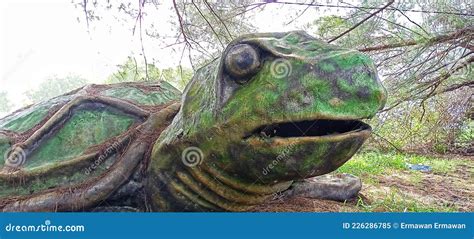 Giant Turtle Statue On The Beach Stock Image Image Of Turtle Giant