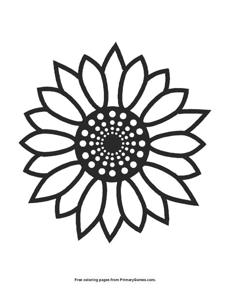 Free printable zentangle sunflower coloring pages for adults and teens. Sunflower Coloring Page | Printable Summer Coloring eBook ...