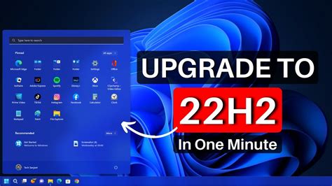 How To Update Windows 11 21h2 To 22h2 — In One Minute Youtube