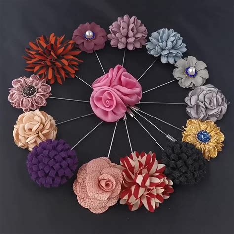 Find alibaba now at getsearchinfo.com! Stock Men's Newest Silk Brooch Pin Fabric Flower Pins For ...
