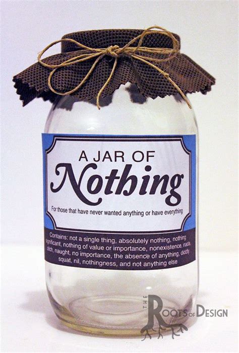 First step to party planning is always budgeting and one of the main things to consider is return gifts. INSTANT DOWNLOAD Jar Of Nothing printable- Great gag gift ...