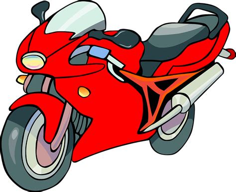 Motocicleta Bicicleta Vermelho Gráfico Vetorial Grátis No Pixabay