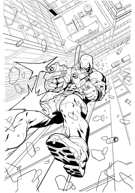Deadpool Killing Coloring Page Download Print Or Color Online For Free