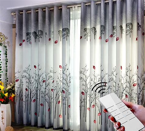 Motorized Curtain With Decorative Tracksrods