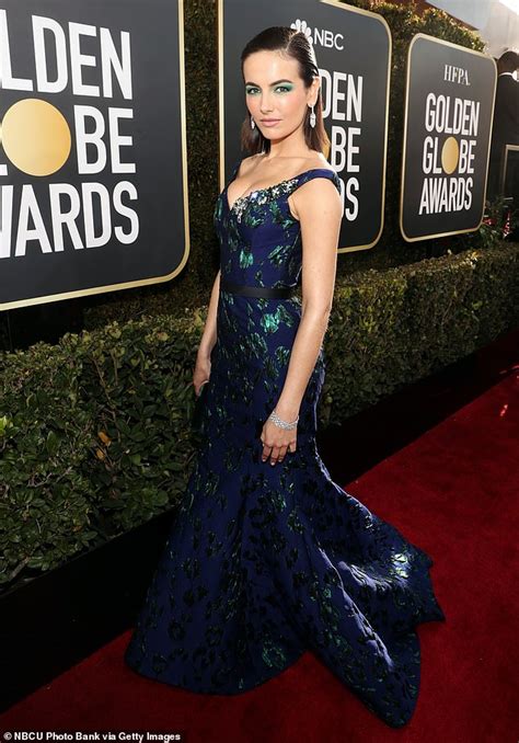 Camilla Belle Stuns In Royal Blue Floral Gown For Golden