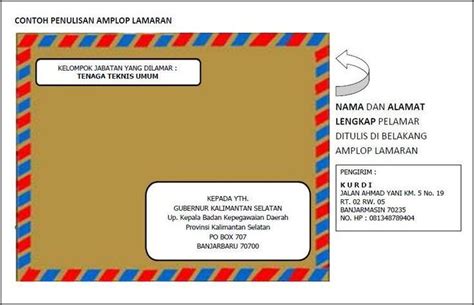 Contoh Sampul Surat Lamaran Kerja - IMAGESEE