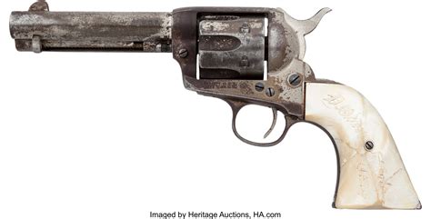 Colt 3840 Pearl Handled Revolver Belonging To Texas Ranger David