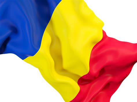 Waving Flag Closeup Illustration Of Flag Of Romania