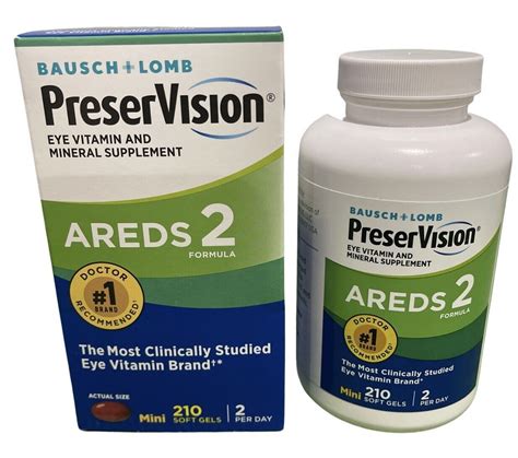 Preservision Eye Vitamin And Mineral Supplement Areds 2 Formula 210 Soft