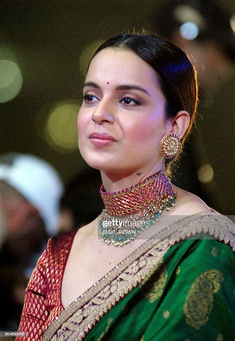 Indian Bollywood Actress Kangana Ranaut Looks On During The Umang