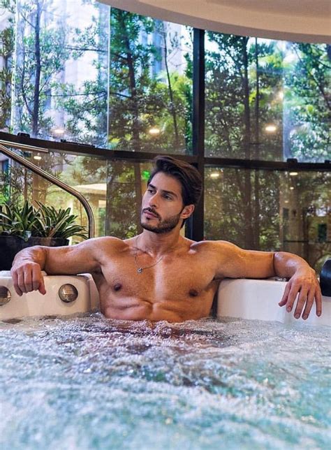 Bruno Santos Brazilian Male Model Hot Dudes Hot Tub
