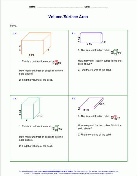 Surface Area And Volume Of A Prism Worksheet Printable Blog Calendar Here