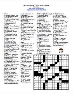 Thanksgiving crossword puzzles to print and play. Horror Movie Trivia Challenge - StearsWords | Crossword ...