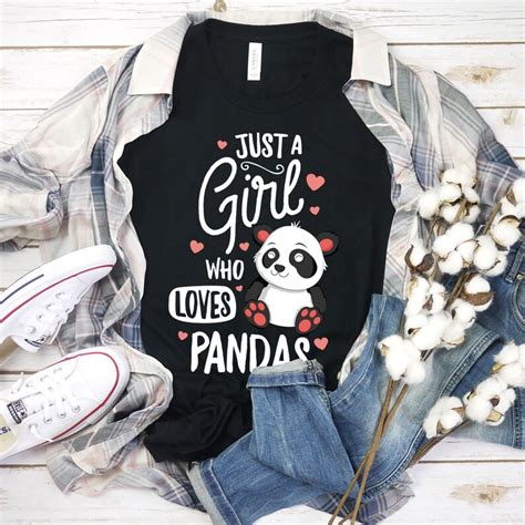 Just A Girl Who Loves Pandas Shirt Panda T Funny Kids Shirt Etsy