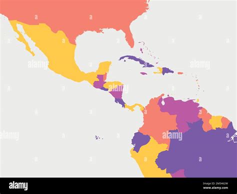 Central America Blank Map High Detailed Political Map Central American