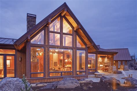 Modern Lodge Cabin Style Contemporary Exterior