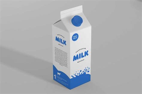Download This Free Milk Box Packaging Mockup In Psd Designhooks