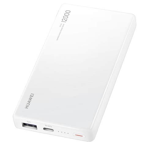 Huawei ap20q power bank charger, fast battery charging, 20000 mah, dual usb, black. Huawei SuperCharge Power Bank CP12S - 12000mAh - White