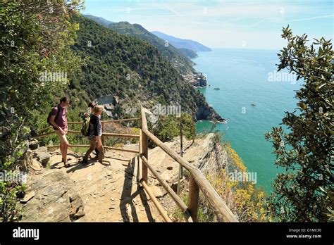 Wandern Wanderweg Cinque Terre Italien Weg Von Monterosso Al Mare
