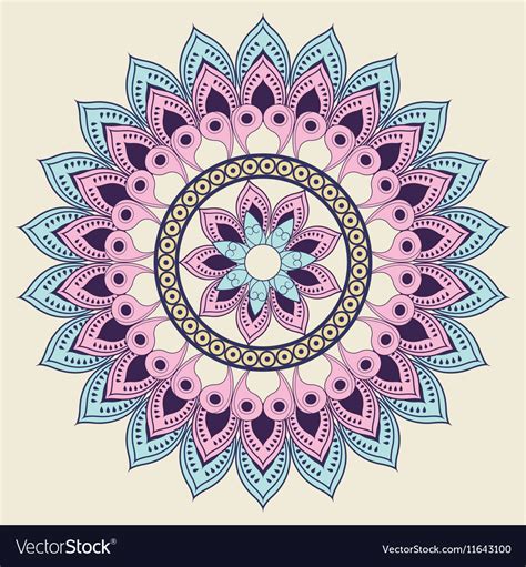 Colorful Mandale Design Royalty Free Vector Image