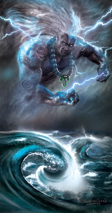 Artstation Tāwhirimātea Maori God Of Storms Ocean Shannon Brocas