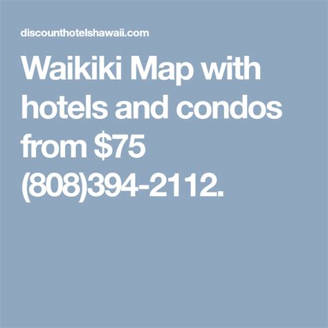 Waikiki Map With Hotels And Condos From 75 808394 2112 Waikiki
