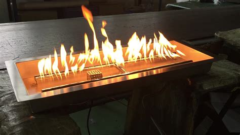 This complete fire pit kit comes with a gas line, 1/2 fittings, and chrome ball valve. 29 Inch Rectangle Outdoor Gas Fire Pit Pans With H Burner ...