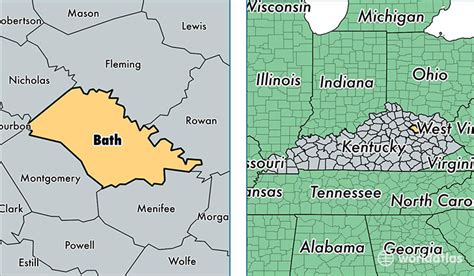 Bath County Kentucky Map Of Bath County Ky Where Is Bath County