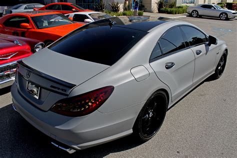 We use materials that offer both performance and versatility. Mercedes CLS63 AMG Matte Dark Grey Wrap | Wrapfolio