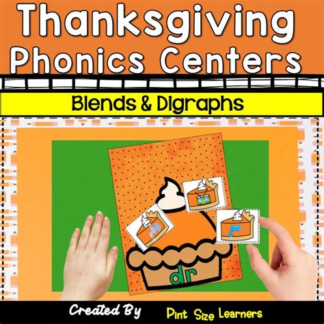 Thanksgiving Phonics November Beginning Blends Digraphs Centers